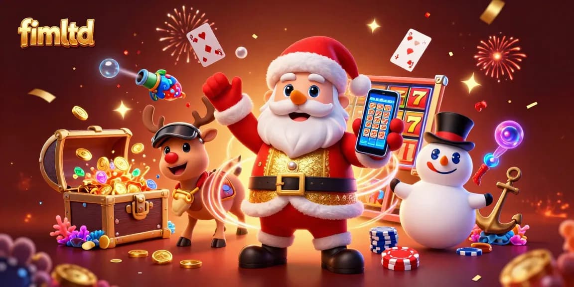 Experience thrilling jackpots at fimltd’s vibrant casino with Santa and friends celebrating victories!