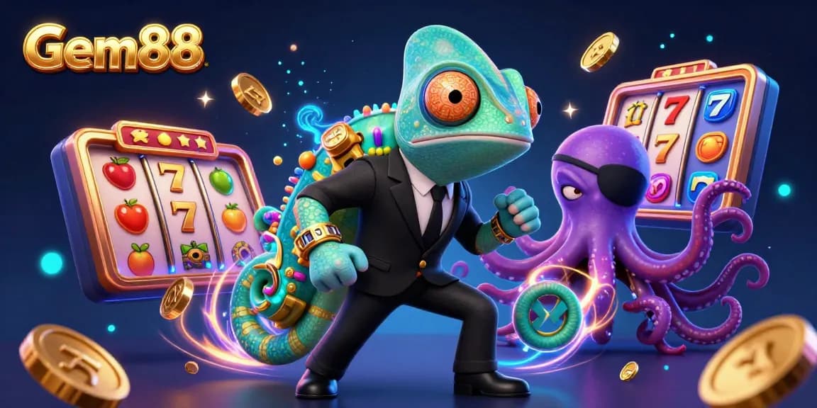 Engage with Gem88's high-stakes adventure featuring colorful slots and dynamic casino elements.