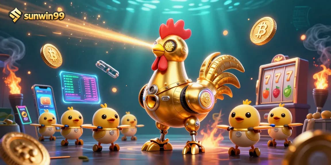 Engage with sunwin99's thrilling slot machine features in a captivating 3D illustration.