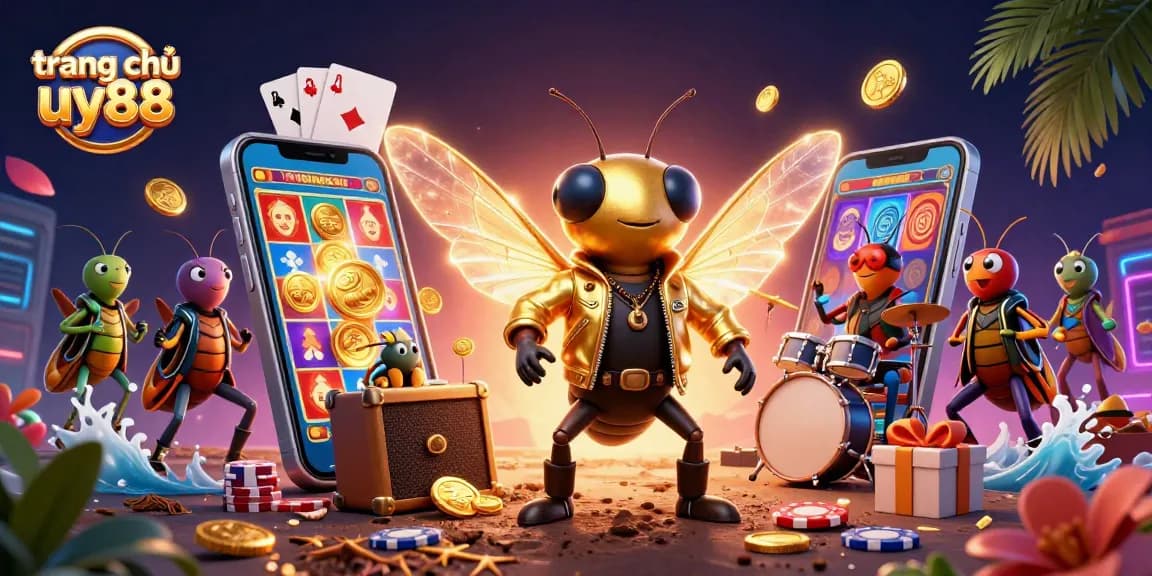 Experience the thrill of gaming at trang chủ uy88 with vibrant scenes of slot games and exciting character dynamics.