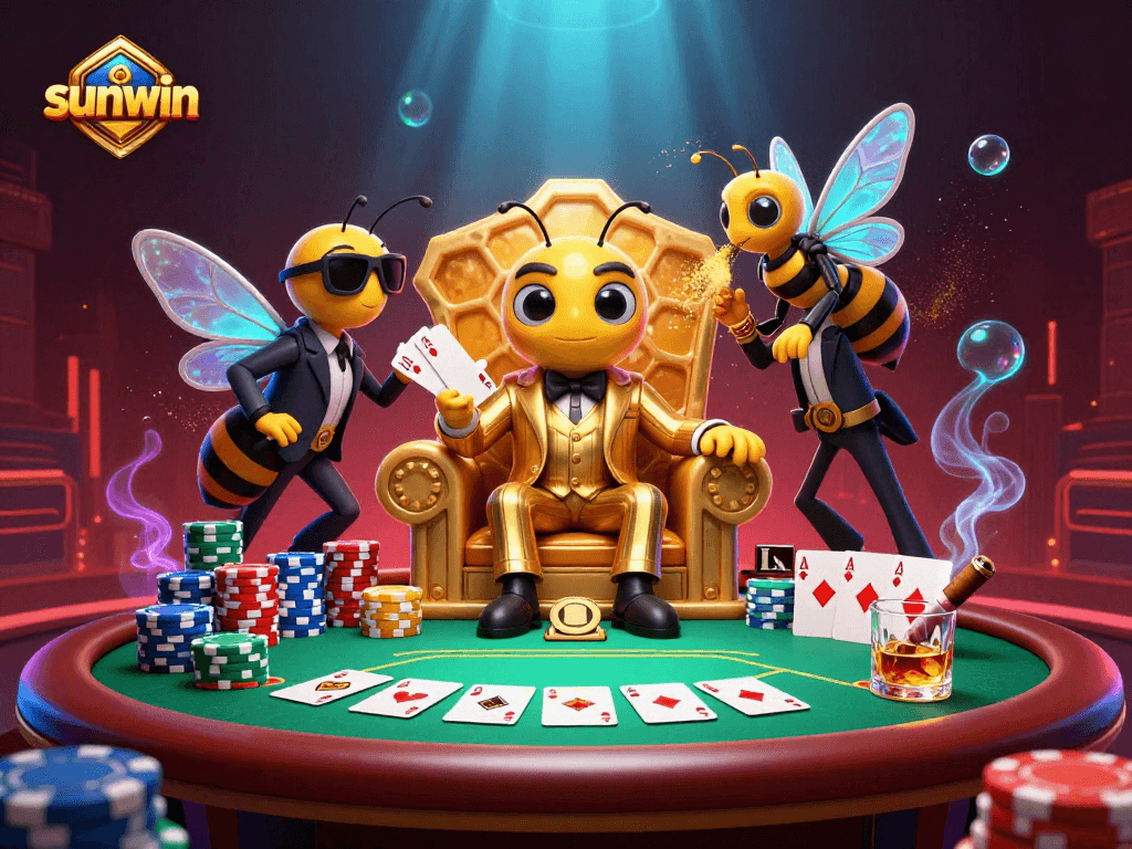 Experience the excitement of sunwin gaming with a dynamic, cartoon-style casino showdown.