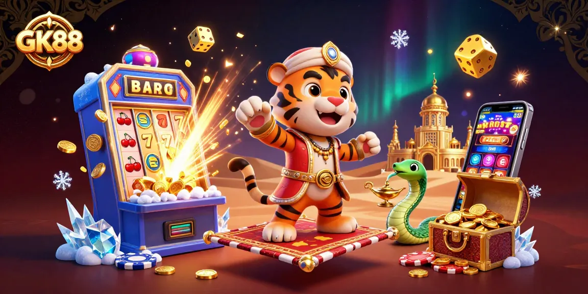 Spin for fortune at GK88 with exotic characters and vibrant casino elements. Join the adventure!