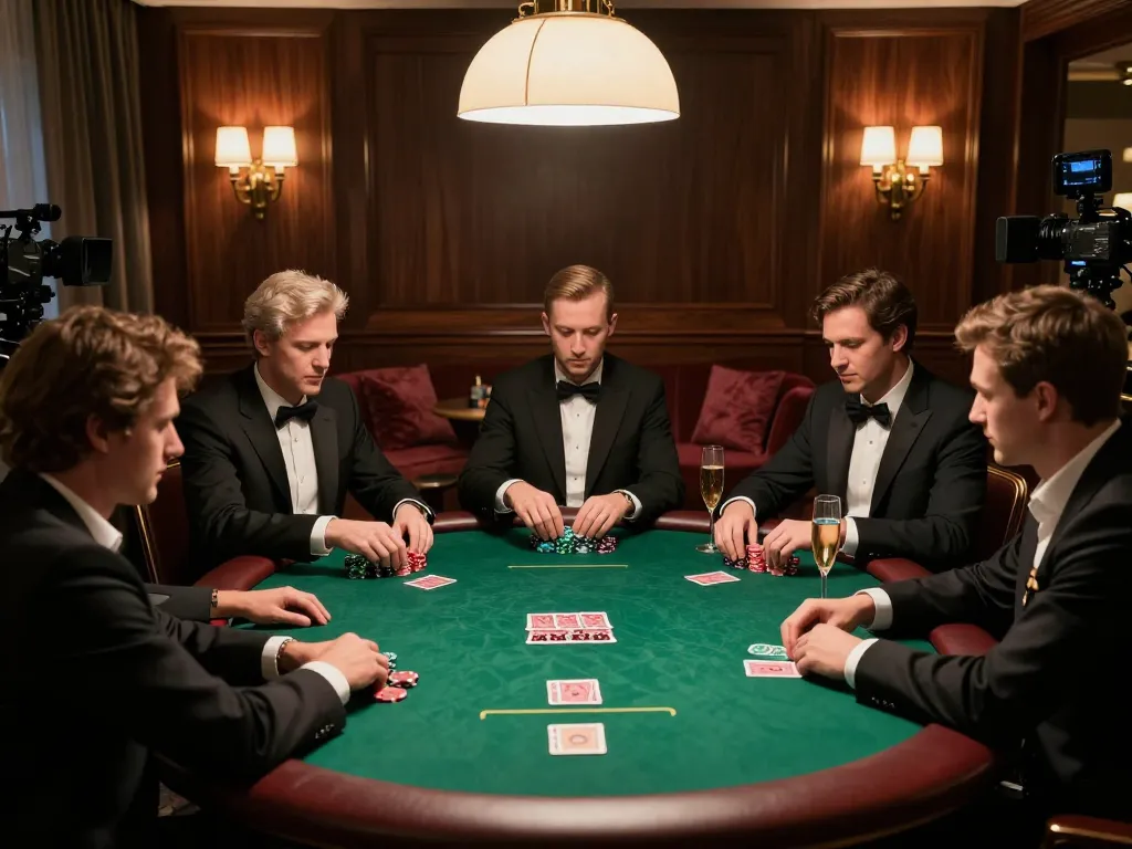 Experience strategic gameplay at Sin88 with players engaged in high-stakes poker in an elegant setting.