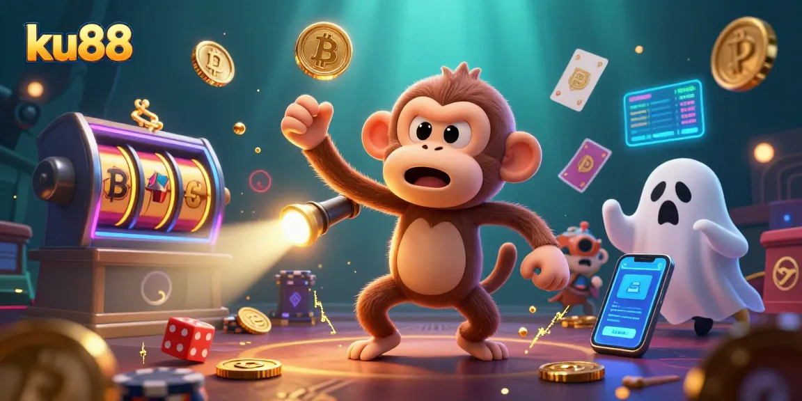 Engage in thrilling gaming adventures with ku88's vibrant casino scene featuring animated characters.
