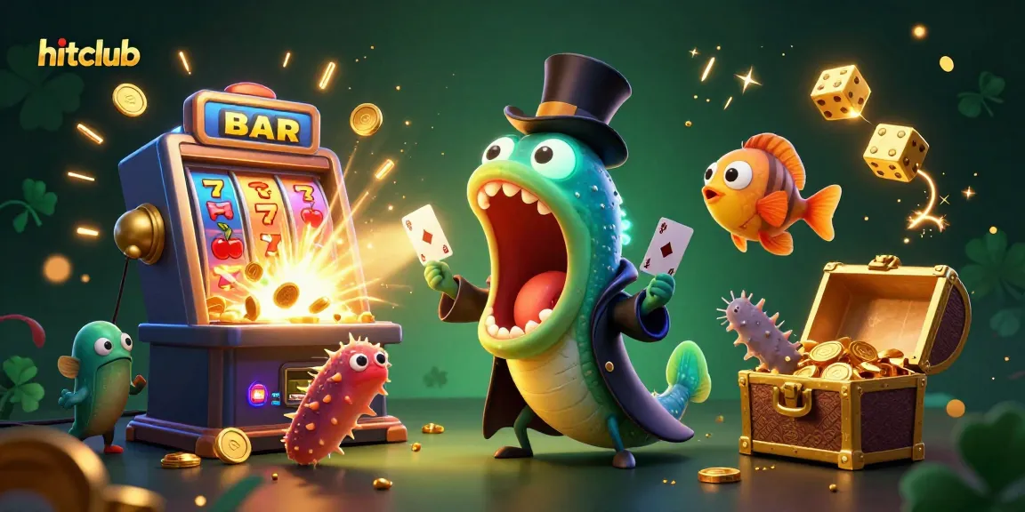 Hitclub's vibrant 3D casino world showcases an engaging jackpot scene with enchanting creatures.
