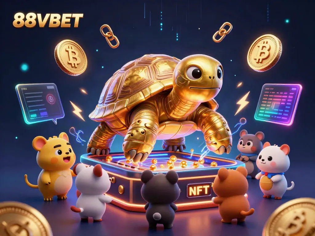 Engage in thrilling games at 88VBET with a vibrant 3D casino-inspired illustration.