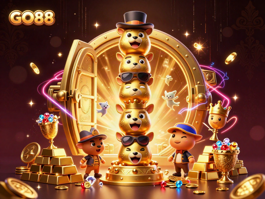 Experience thrilling gameplay with GO88 featuring dynamic casino elements and a vibrant totem design.