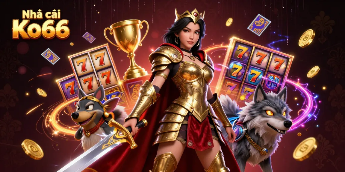Experience thrilling gaming with Nhà cái Ko66's stunning visuals of slots and dynamic characters.