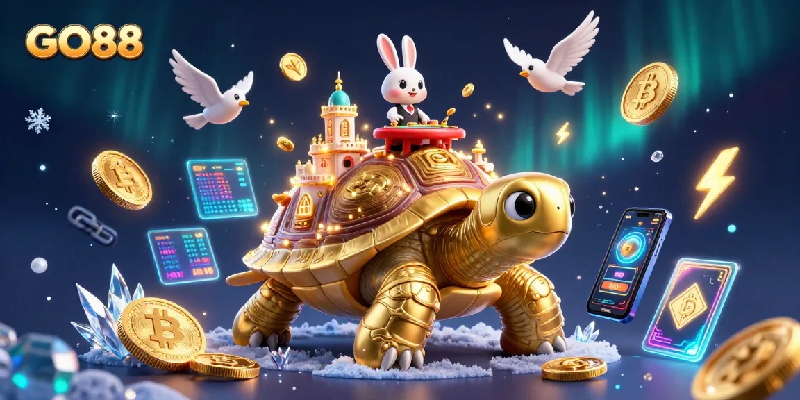 Engage in thrilling gameplay with GO88, featuring a lavish tortoise casino and dynamic crypto elements.