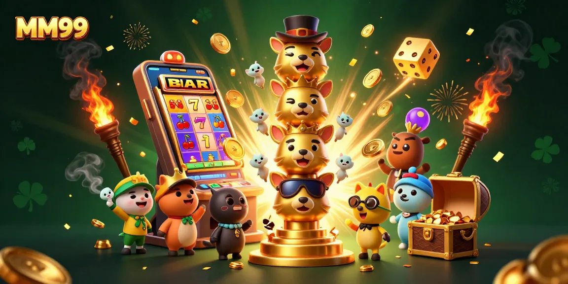 Experience MM99's vibrant casino world with a dynamic golden totem and exhilarating gameplay elements.