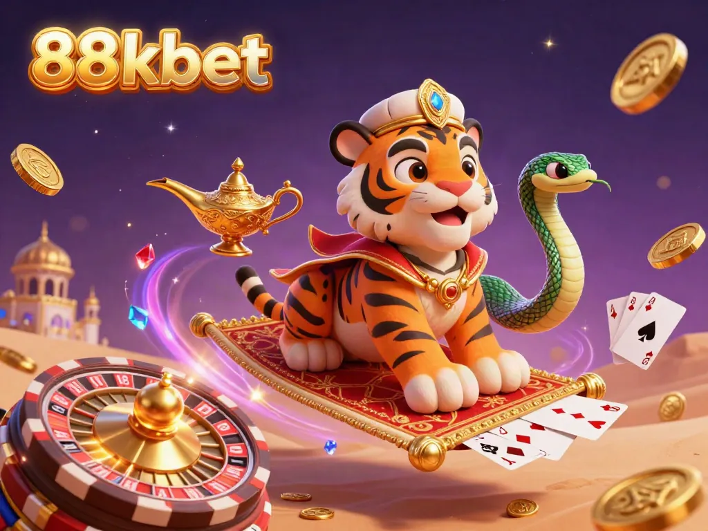 Experience the thrilling excitement of 88kbet with vibrant casino elements and a magical atmosphere.