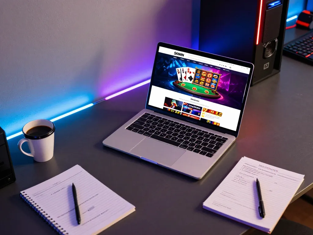 Engaging with 56WIN trang chủ online gaming interface at a modern home setup