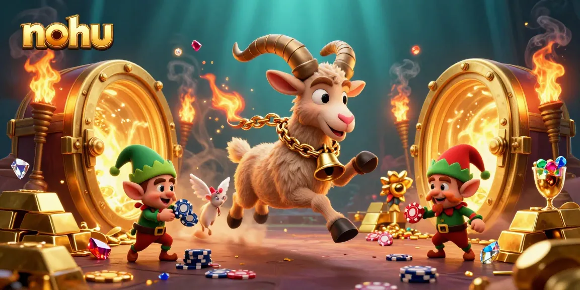 Nohu captures a chaotic holiday-horror casino with Krampus, a tiny angel mouse, and elf gremlins stealing poker chips.