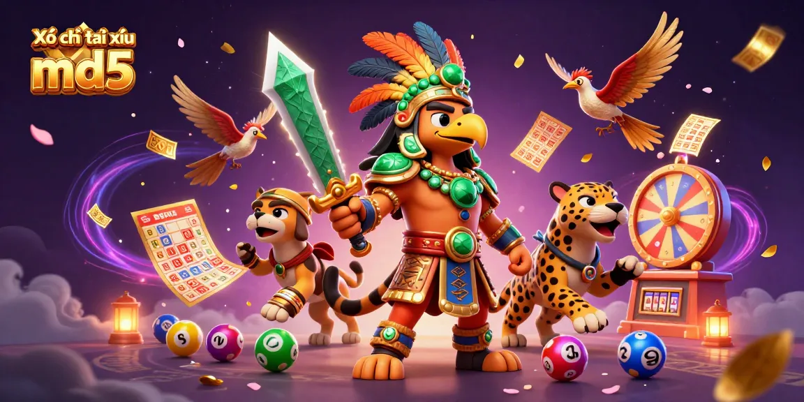 Experience the thrill of Xổ số Tài xỉu md5 with vibrant visual effects and dynamic lottery elements.