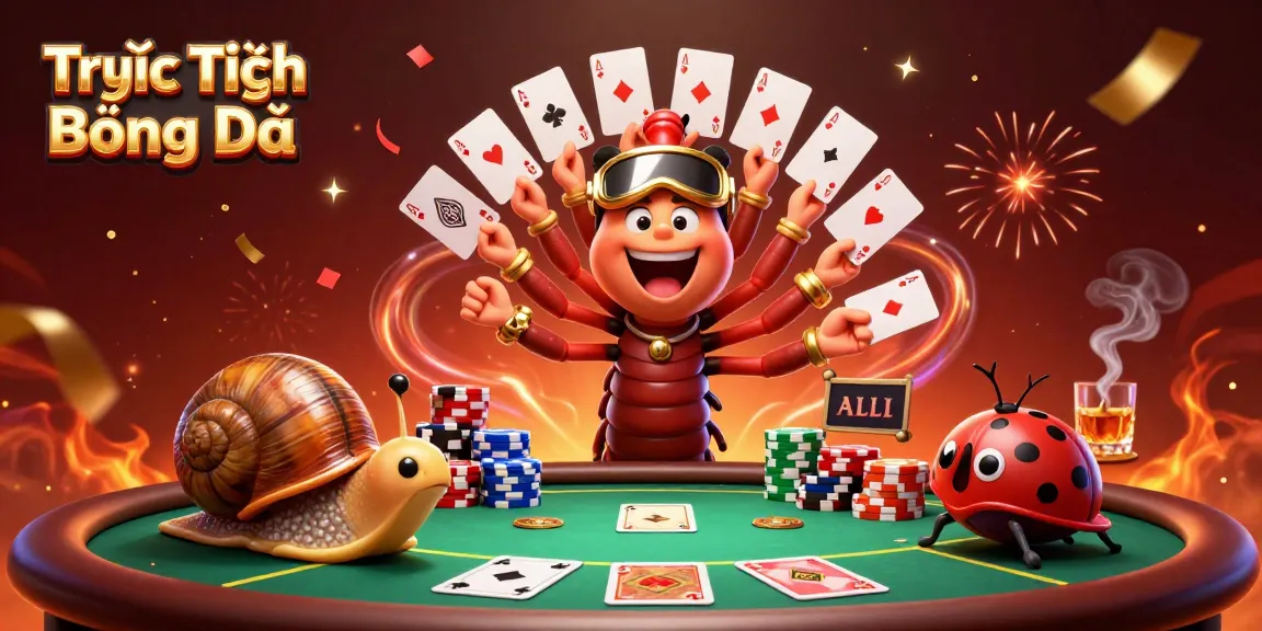 Experience Trực Tiếp Bóng Đá with vibrant 3D cartoon characters at a bustling poker table.