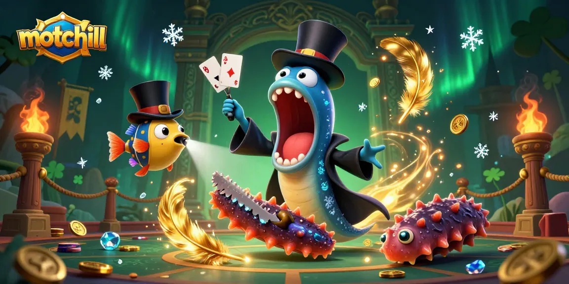 Engage with motchill's vibrant gambling scene, featuring animated characters and casino elements.
