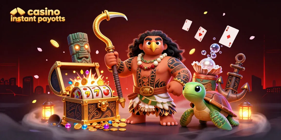 Experience quick cashouts at casino instant payouts with a vibrant and dynamic 3D illustration.